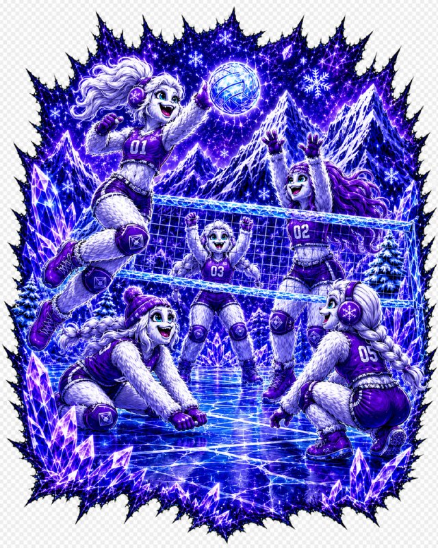 MONI Yeti in icy Monad web art
